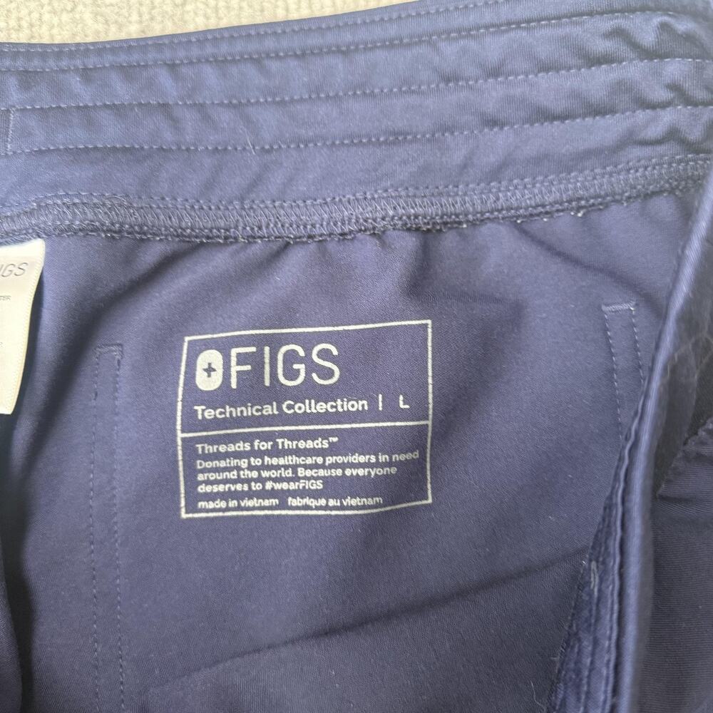 FIGS Scrub Pants Mens Large Navy Technical Collection Drawstring Straight Leg - Picture 5 of 10